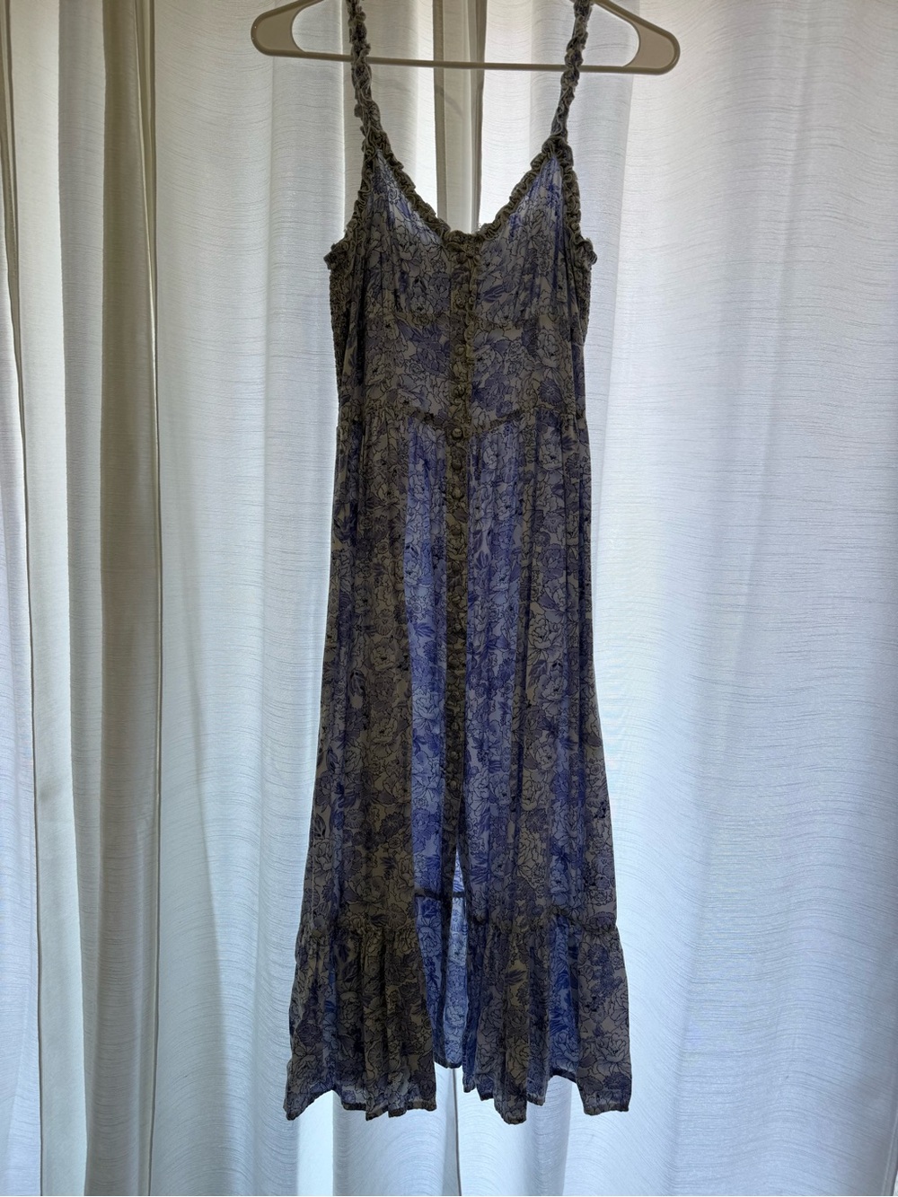 Patrons of Peace Blue and White Floral Top